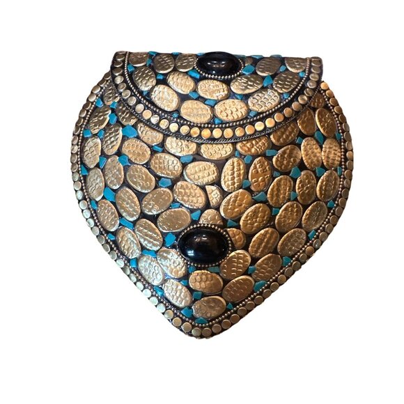 Handmade Ramla Clutch Bag With Beaded Mosaic Design - Picture 5 of 6